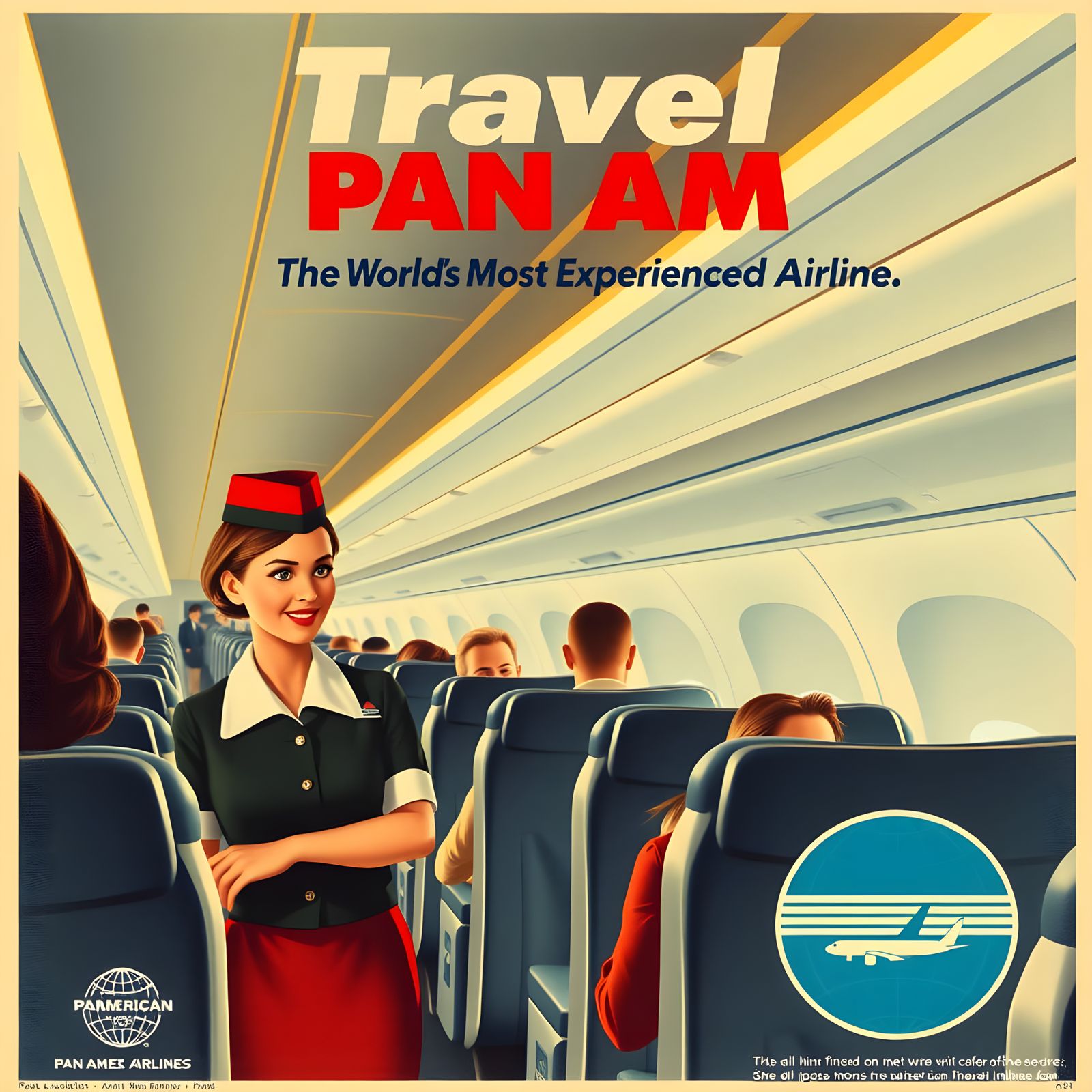 1960's Travel Poster for Pan American Airlines
