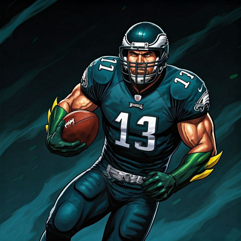 Aquaman Plays Football for Philadelphia Eagles in Comic Art ...