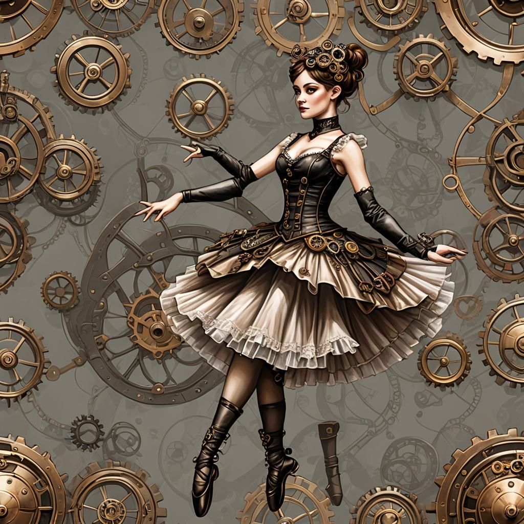 Steampunk Ballerina in Victorian Style