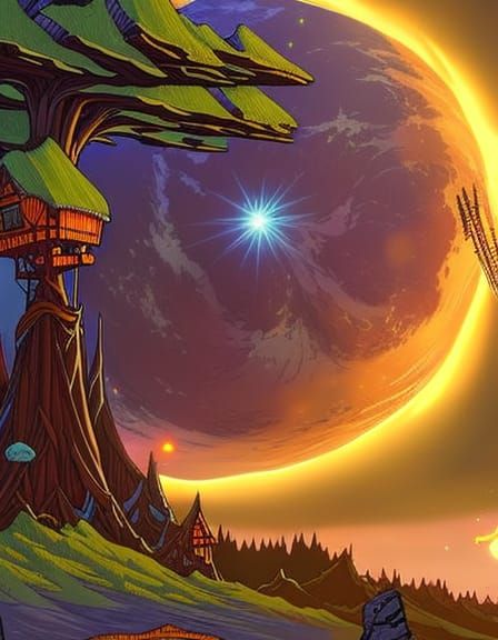 Victorian Fairytale Garden in Clockpunk Candy Art Style