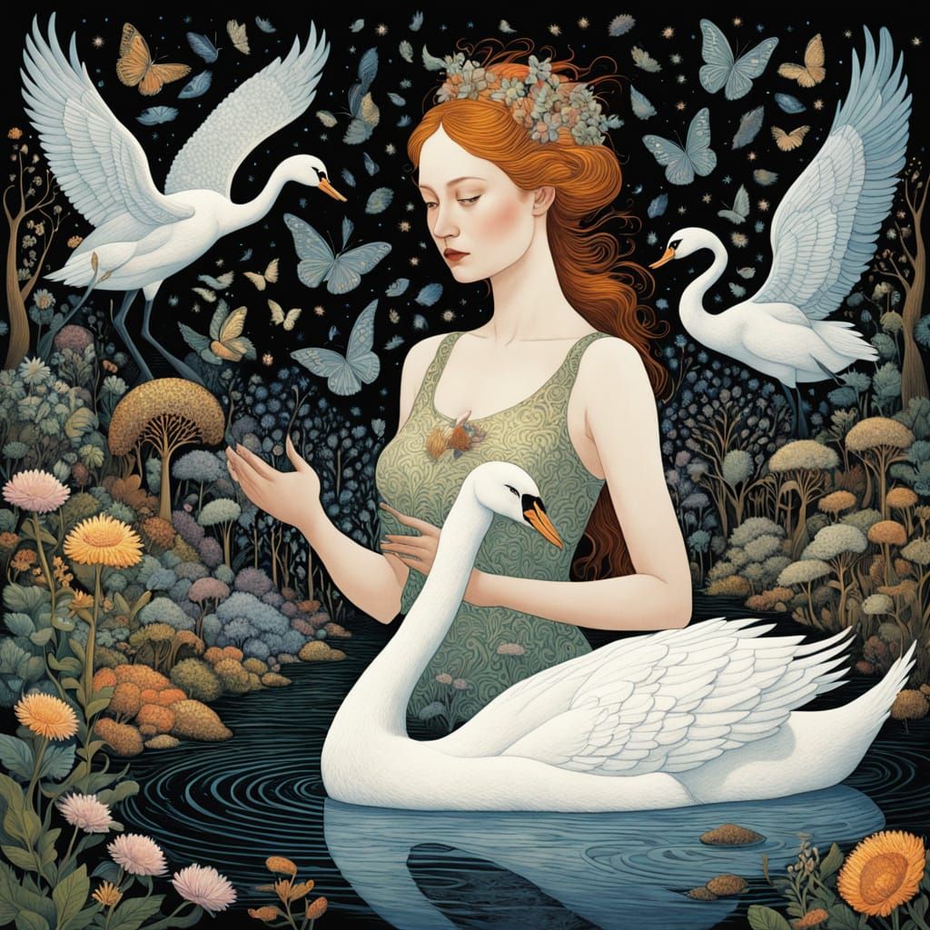 Women in Organic, Klimt-Inspired Patterns Rise from the Fore...