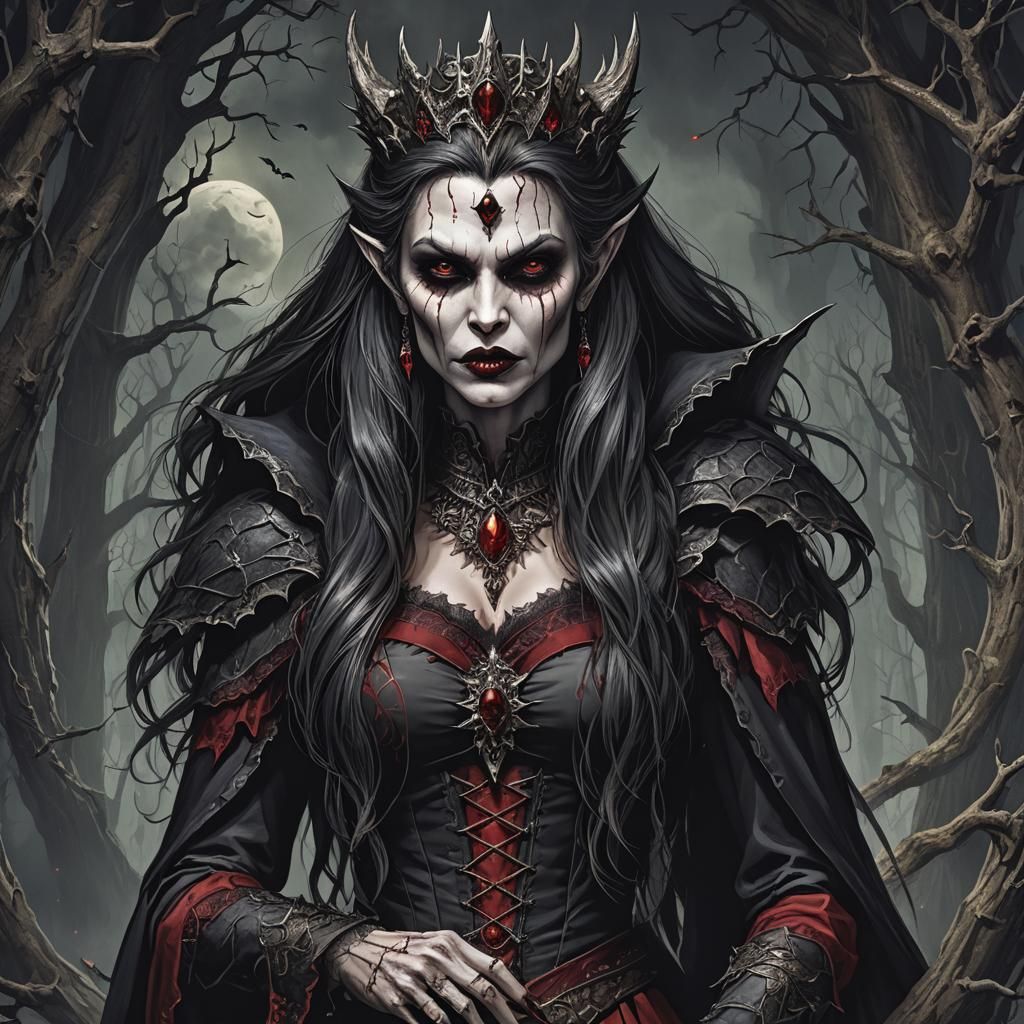 Vampire Werewolf Queen: Gothic Horror Portrait