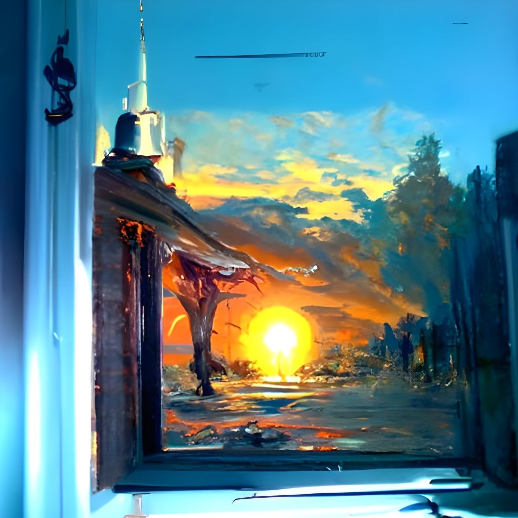 Radiant Portrait in Oil Painting Style