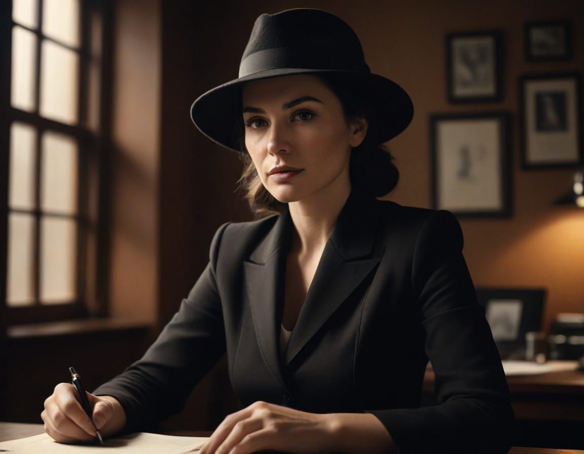 Film Noir Portrait of a Private Investigator