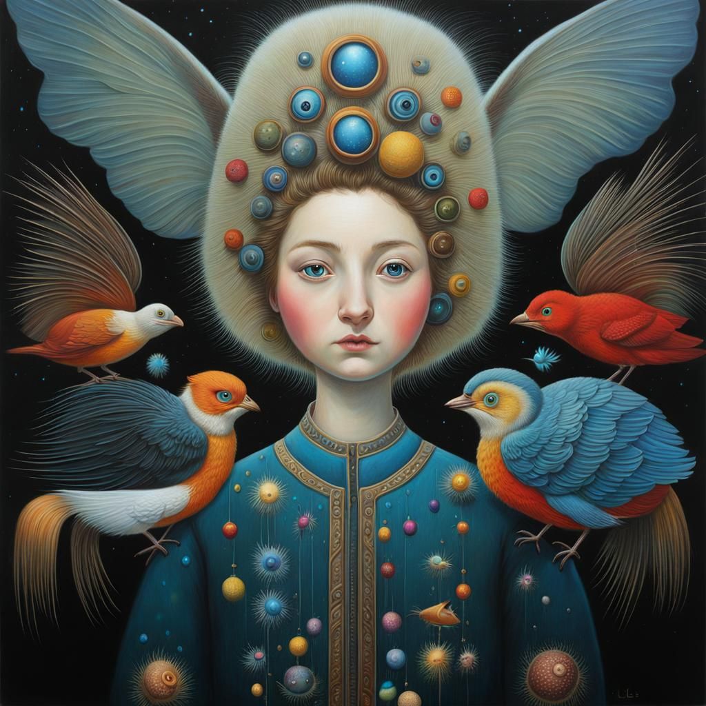 Abstract Geometric Composition in Digital Art Style