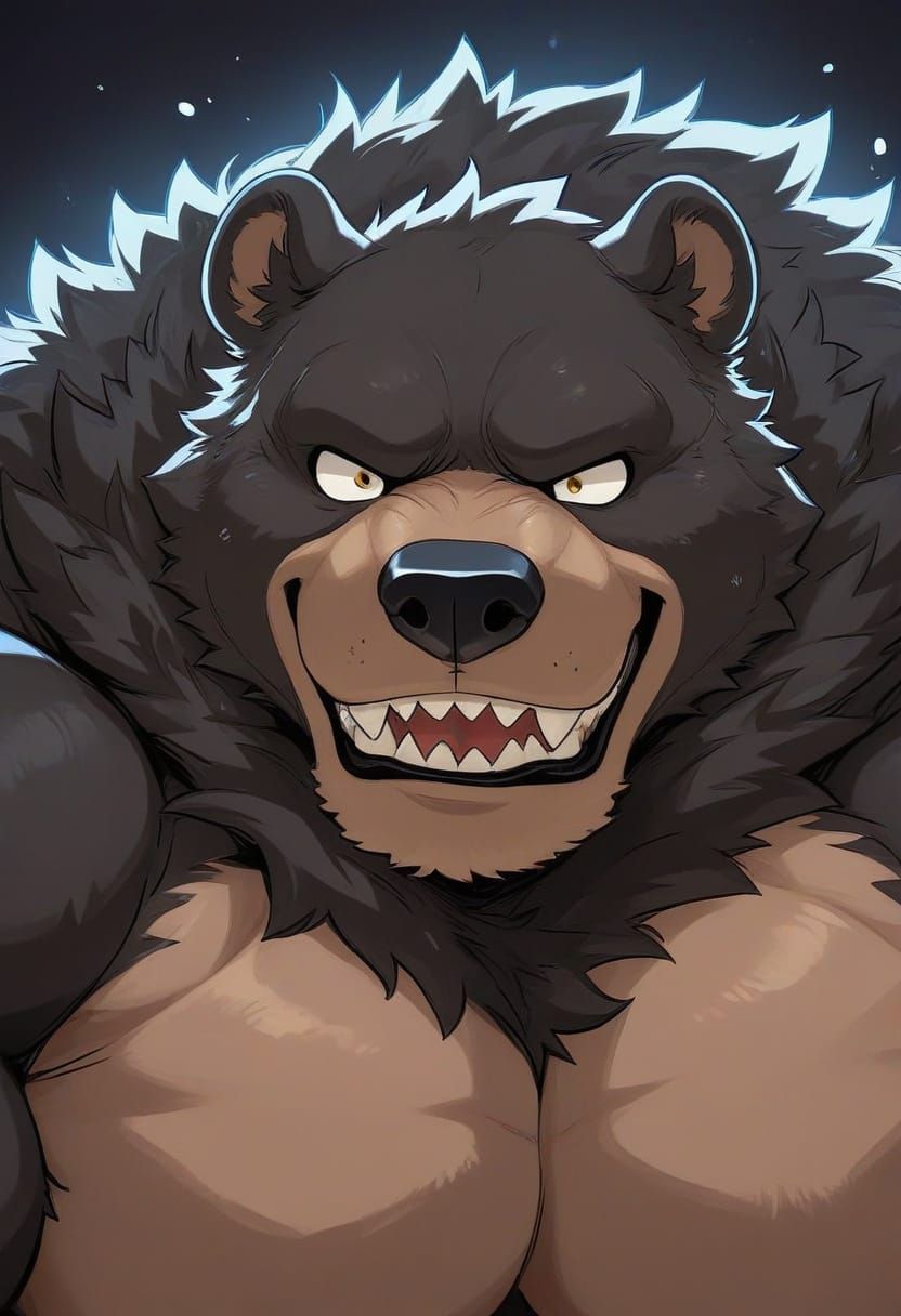 Baroque Portrait of a Majestic Obese Black Bear