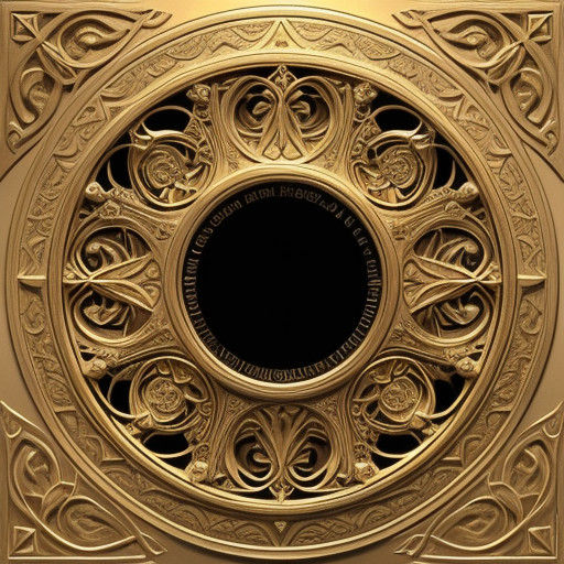 Golden Art Nouveau Coin in Majestic, Ornate Detail