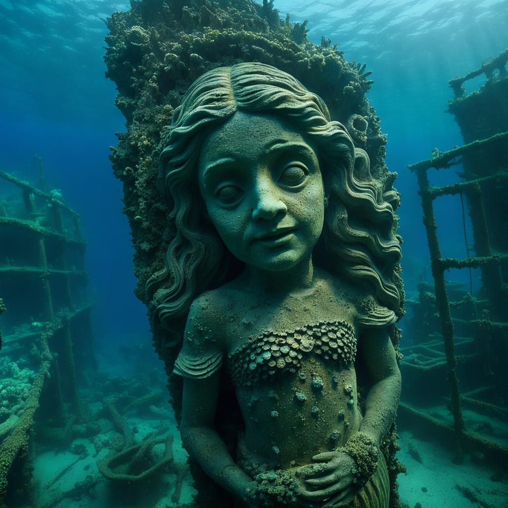 Underwater Shipwreck: A Hauntingly Beautiful Ocean Scene