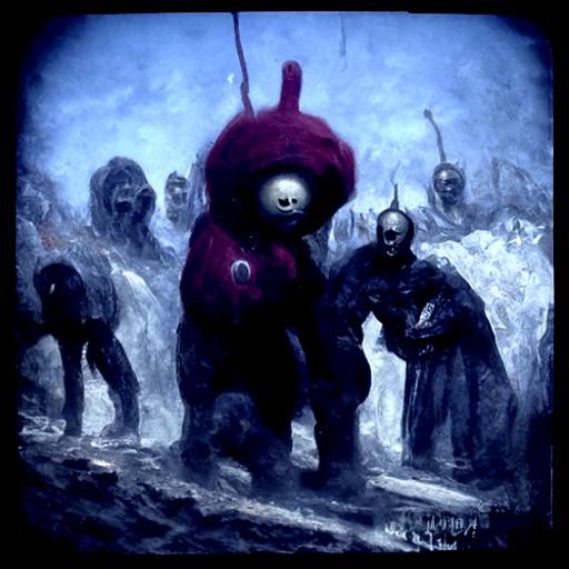Teletubbies Horror in Gustave Doré Style