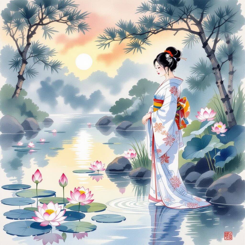 A gentle awakening for the senses evoking still waters at th...