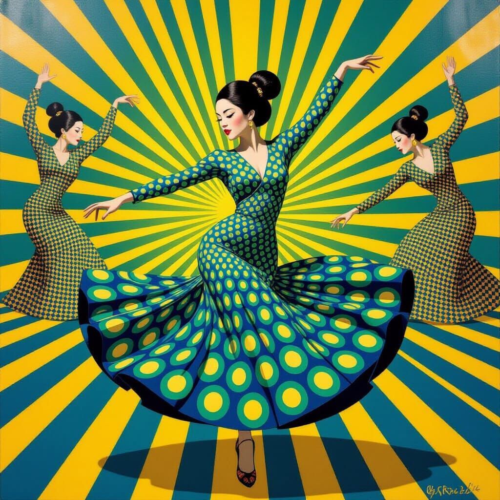 Dancing Woman in Neo-Expressionist Style