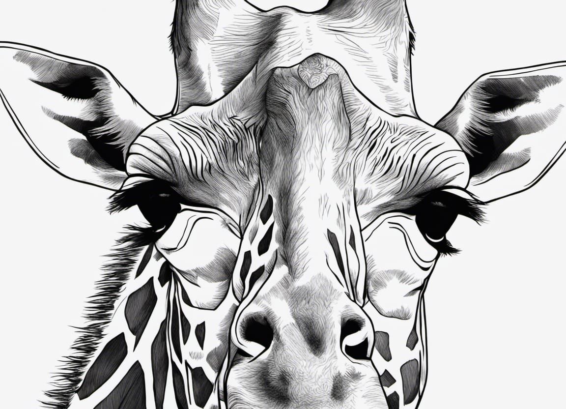 line drawing GIRAFFE