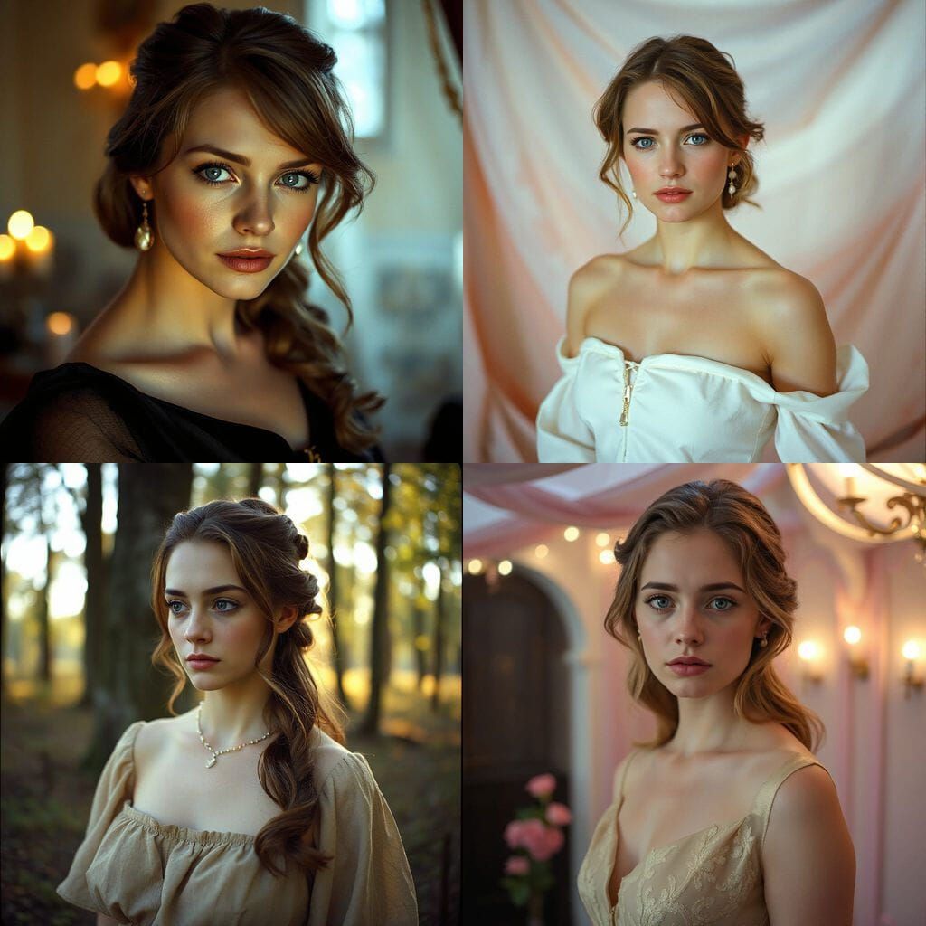 Sad Woman Portrait in Cinematic Style