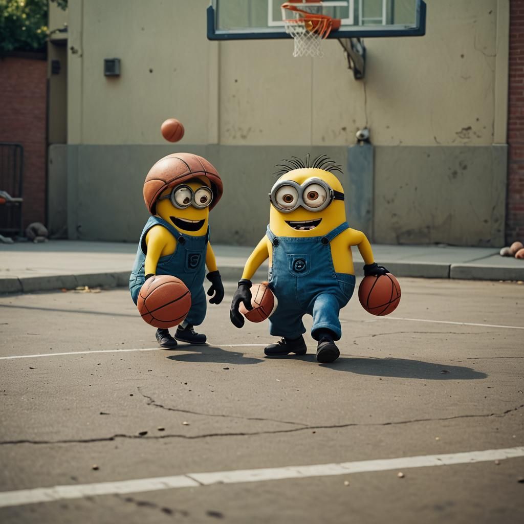 Minion Plays Basketball in Cinematic Style