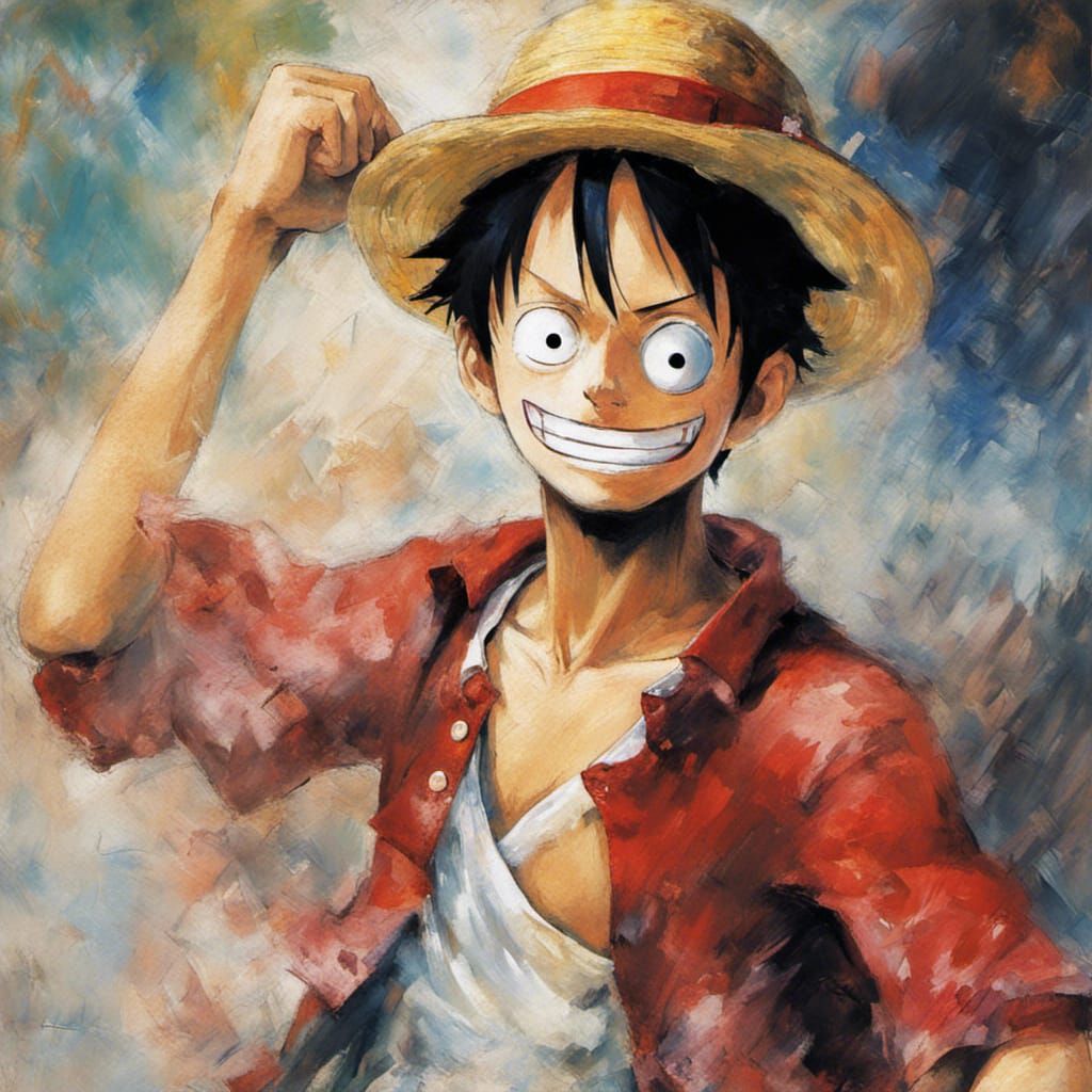 Luffy from One Piece in Impressionist Style