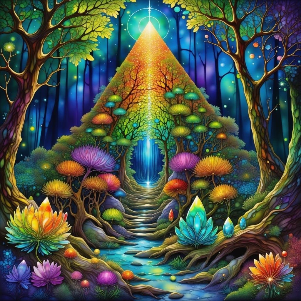 Crystal Pyramid on Mystical Pathway