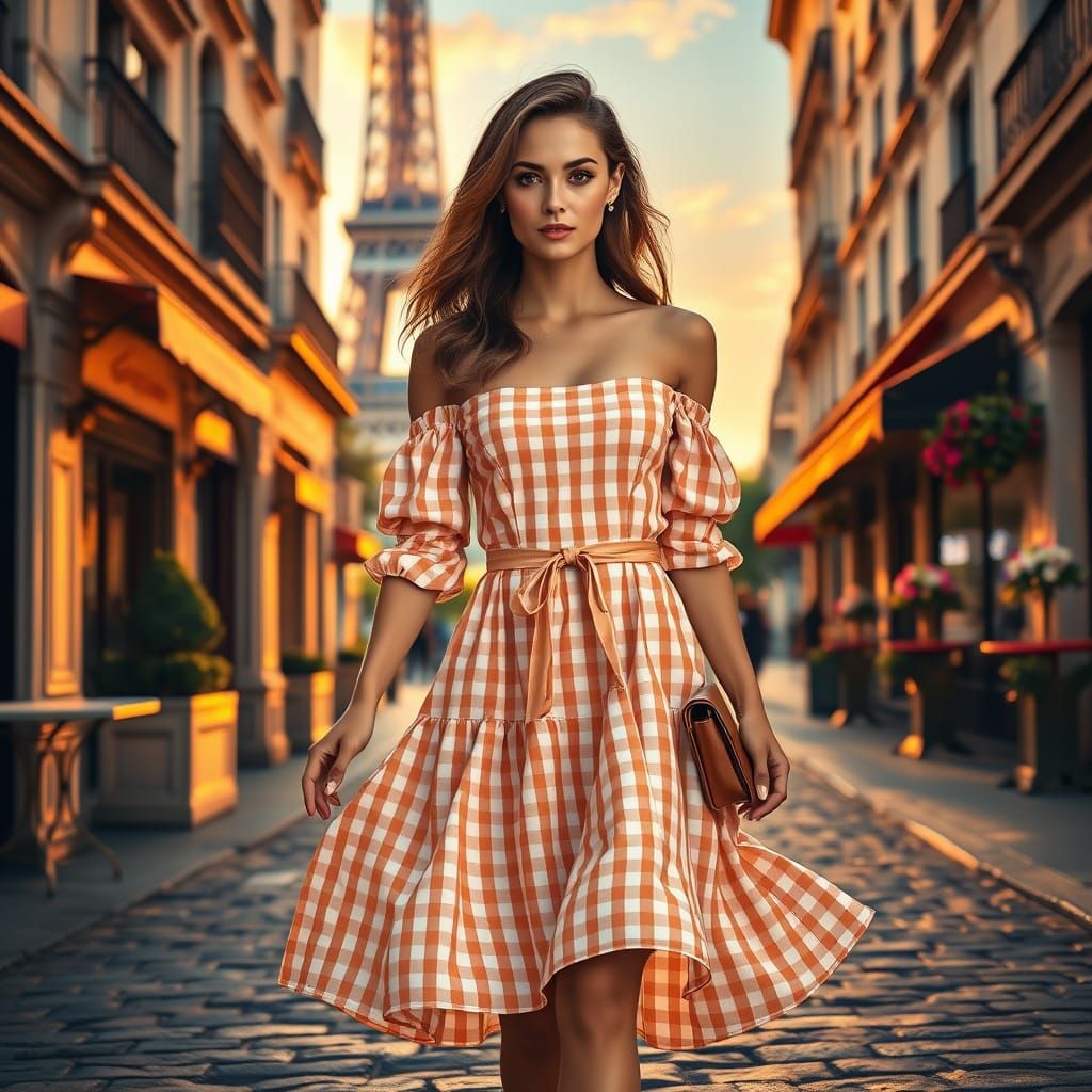 The gingham print dress