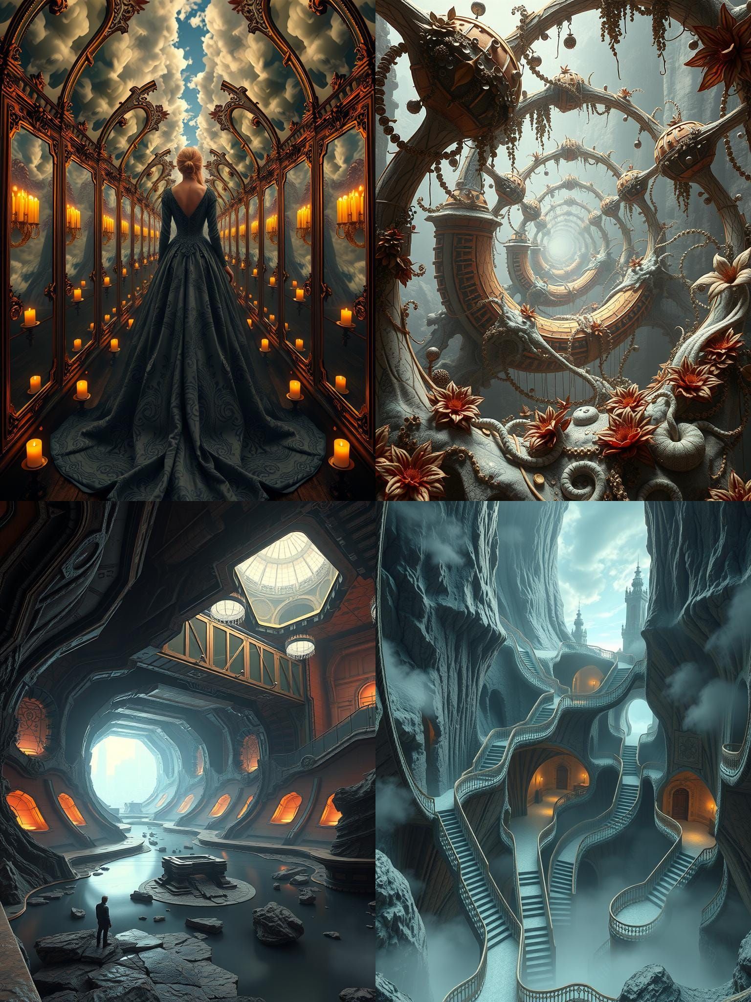 Endless Dreamscapes in Surrealist Style