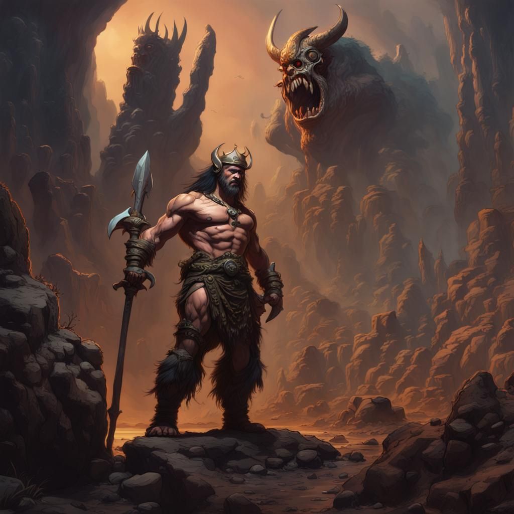 King Kull and Bruce the Pict in Fantasy Art