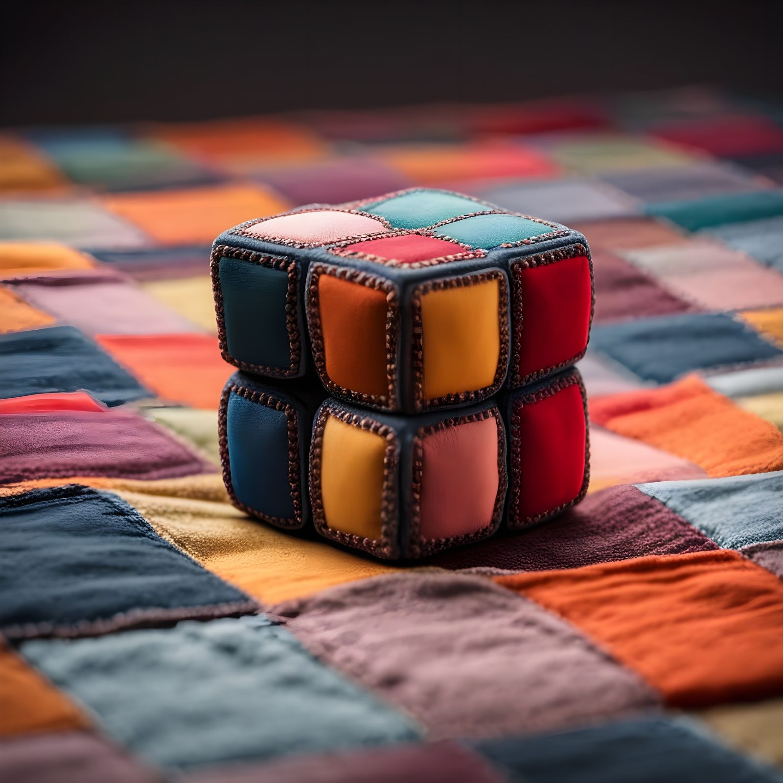 Fabric Cubes in Vibrant Colours