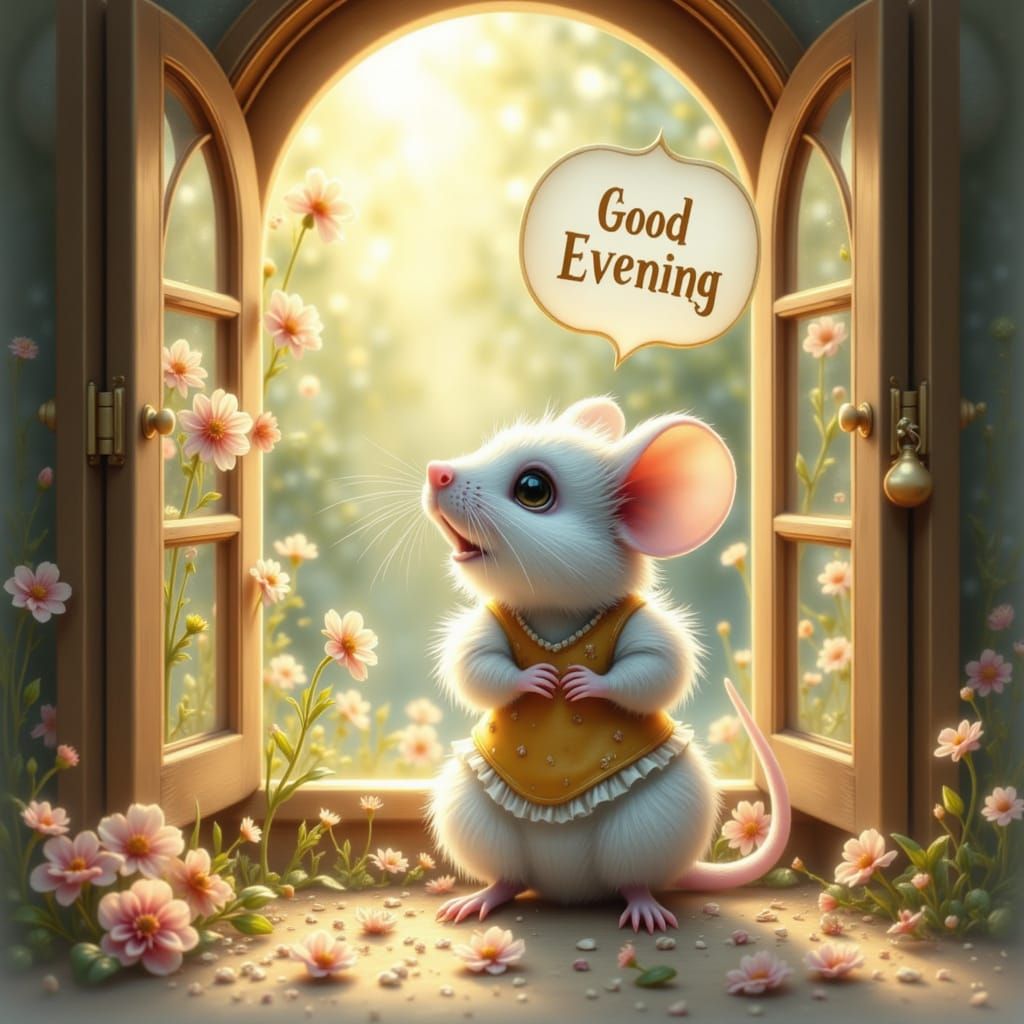 Cute Mouse Exercising in Furnished Hole Home