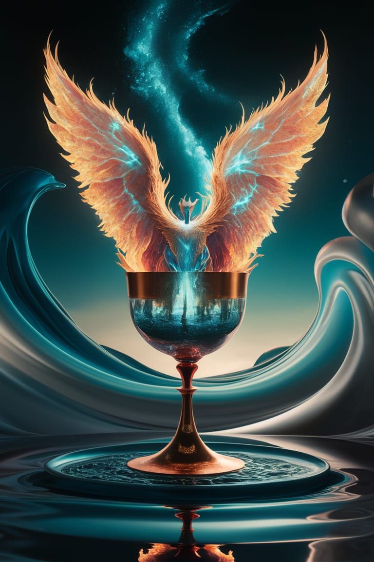 Glowwings Against an Inky-Blue Sky of Liquified Stars