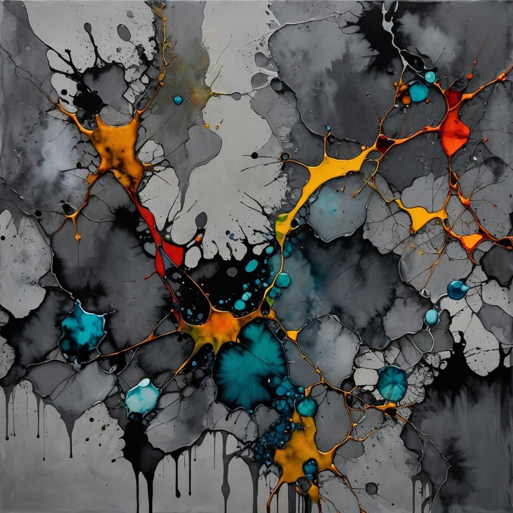 Colorful Despair: Alcohol Ink and Watercolor Art