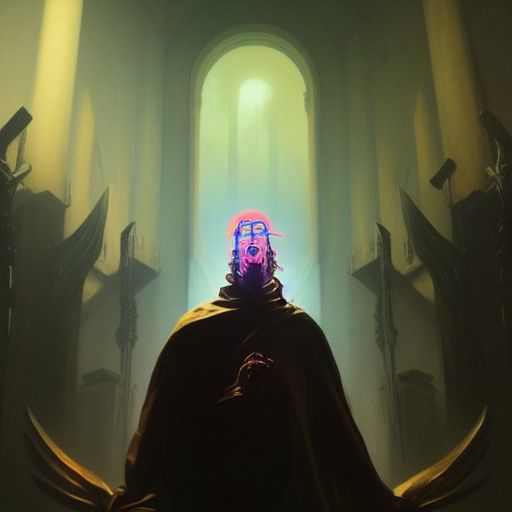 Eldritch Cultist in Temple Concept Art