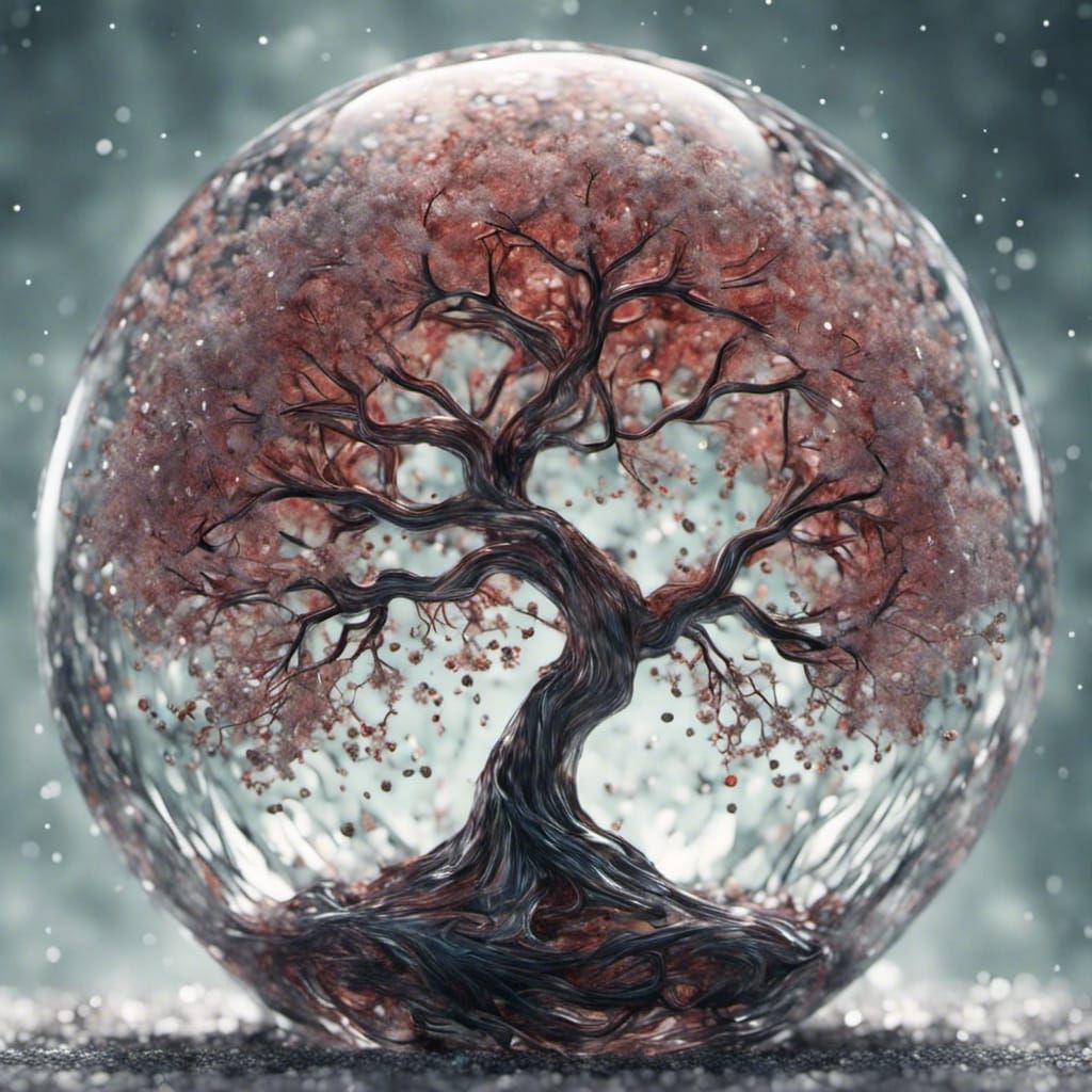 Magnificent Glass Tree with HDR Effect