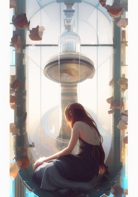 Drowning Girls Trapped in Hourglass: Concept Art