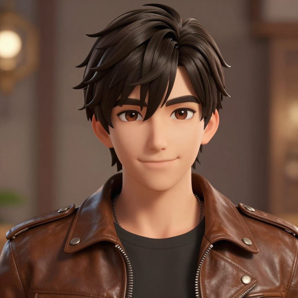 Handsome Man as Anime Character in Detailed Digital Art