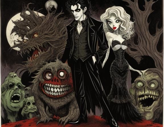 Vampires and Monsters in Dark Fantasy Wonderland