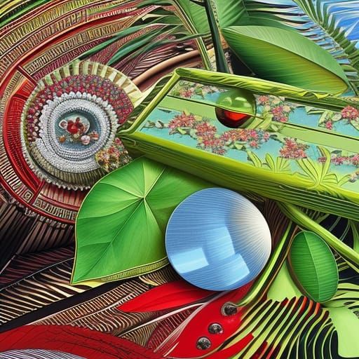 Eiffel Tower in Impressionistic Style on Summer Night