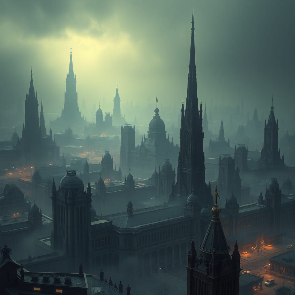 Mystical Twilight Cities Inspired by Surreal Art