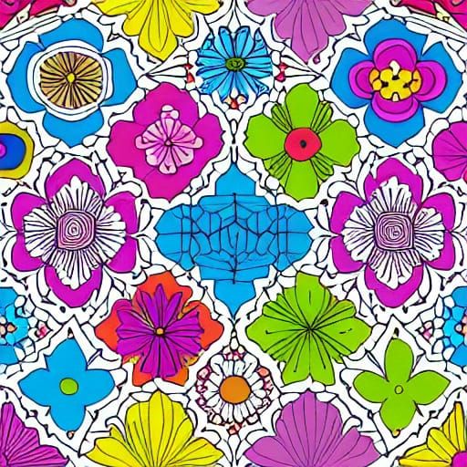 Nine squares - colourful graphic