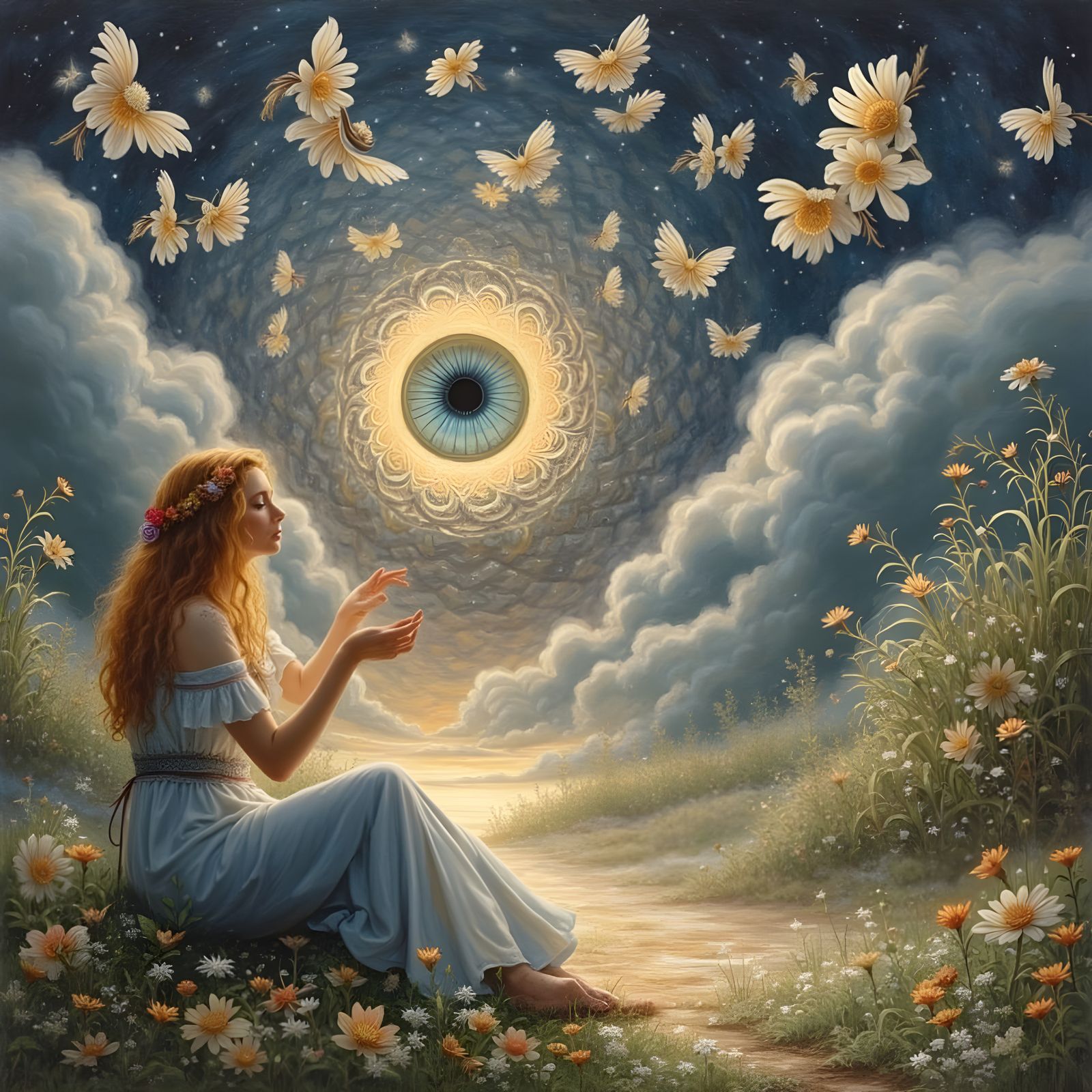 Ethereal Fantasy Scene in Kinkade Style