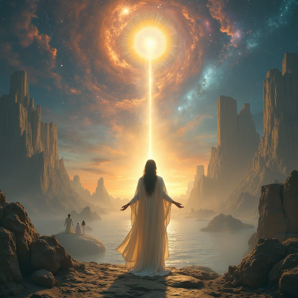 Mystical Woman at the Nexus of Realms