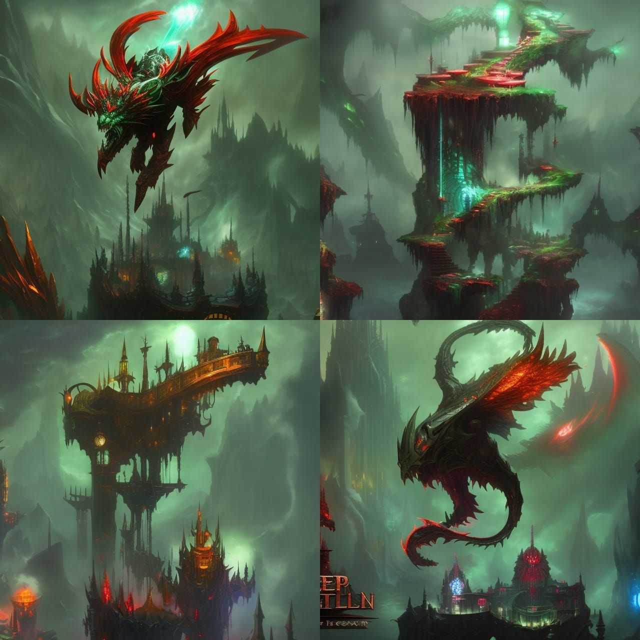 Giraffe Family on the Serengeti: Detailed Matte Painting