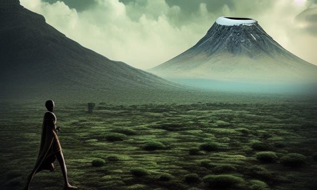 Kilimanjaro Above Serengeti: Epic Digital Painting