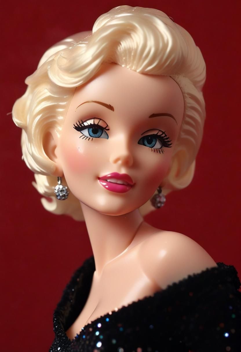 Barbie Doll as Marilyn Monroe in 60s Fashion