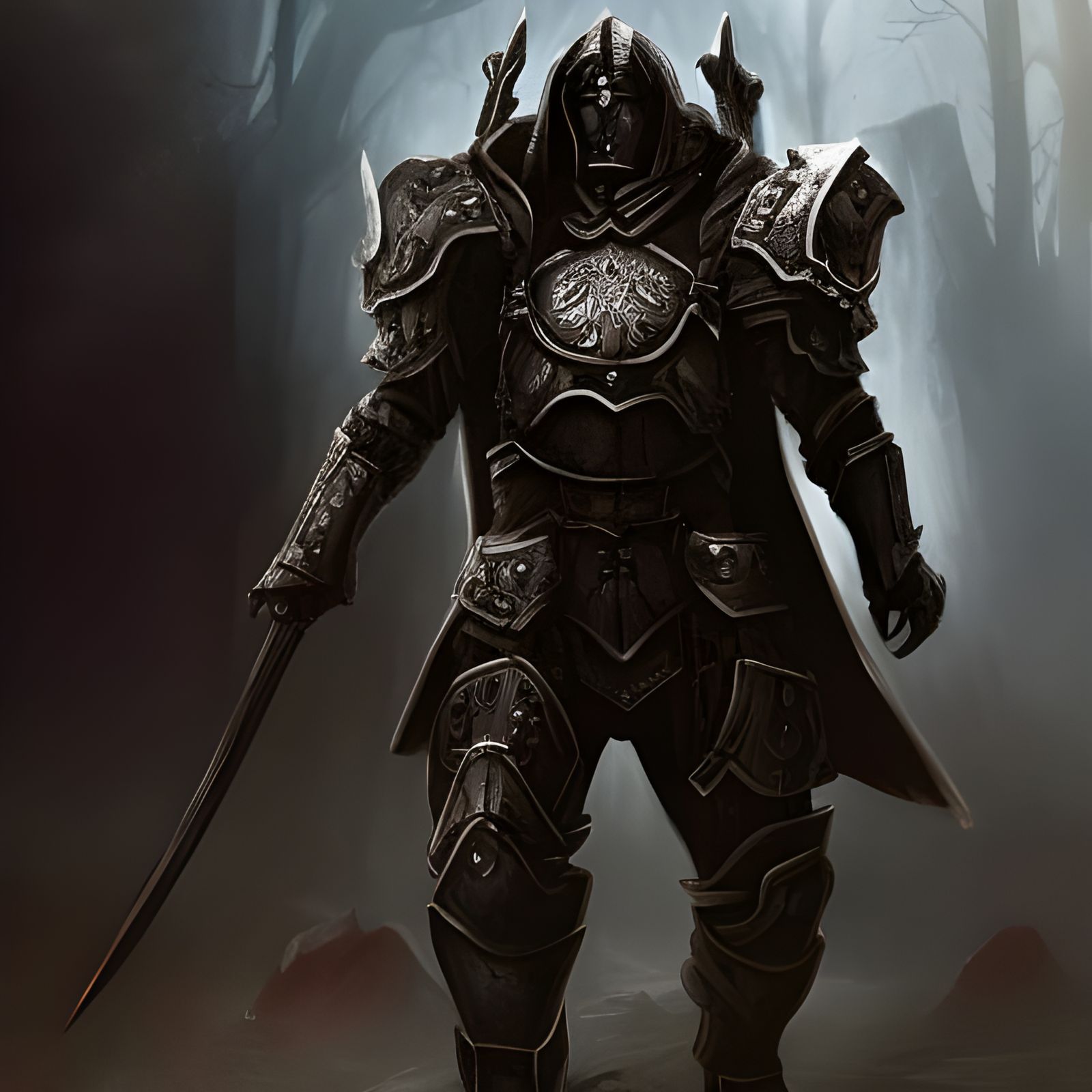 Apocalypse Knight Armor: Epic Digital Matte Painting