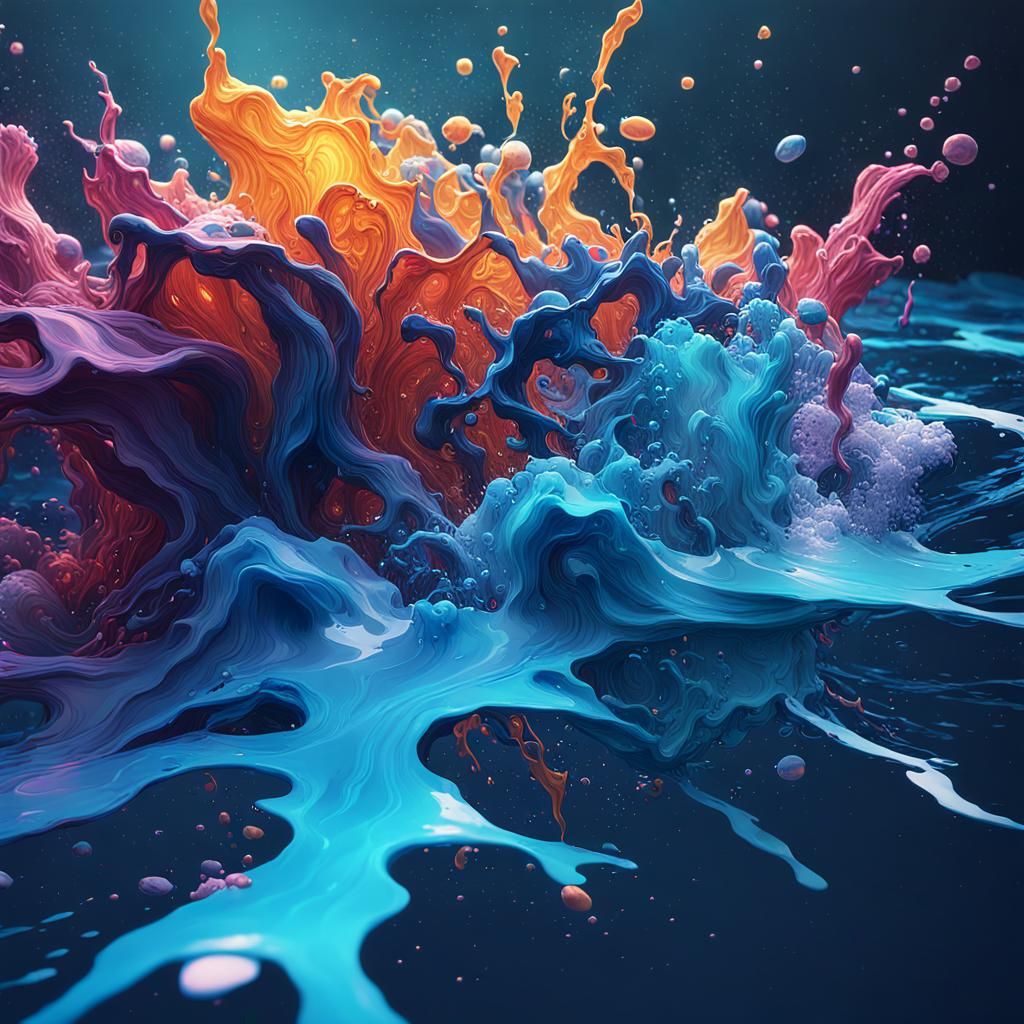 Liquid Water Elementals in Detailed Fluid Environment