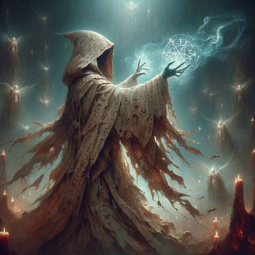 Mystical Underworld Ritual Led by Ethereal Deity