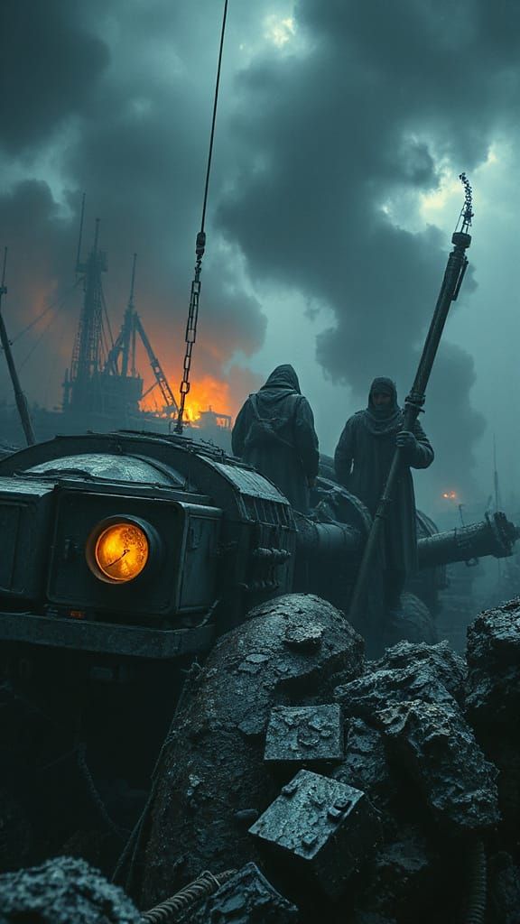 Cyberpunk Darkroom Masterpiece with Elaborate Textures