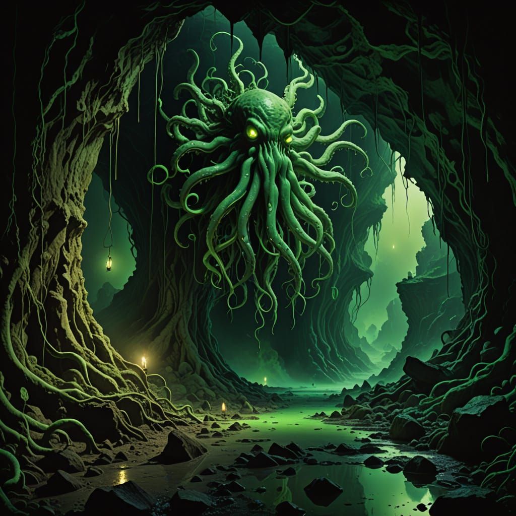 Surrealistic Nightmare Creature Lurks in the Shadows