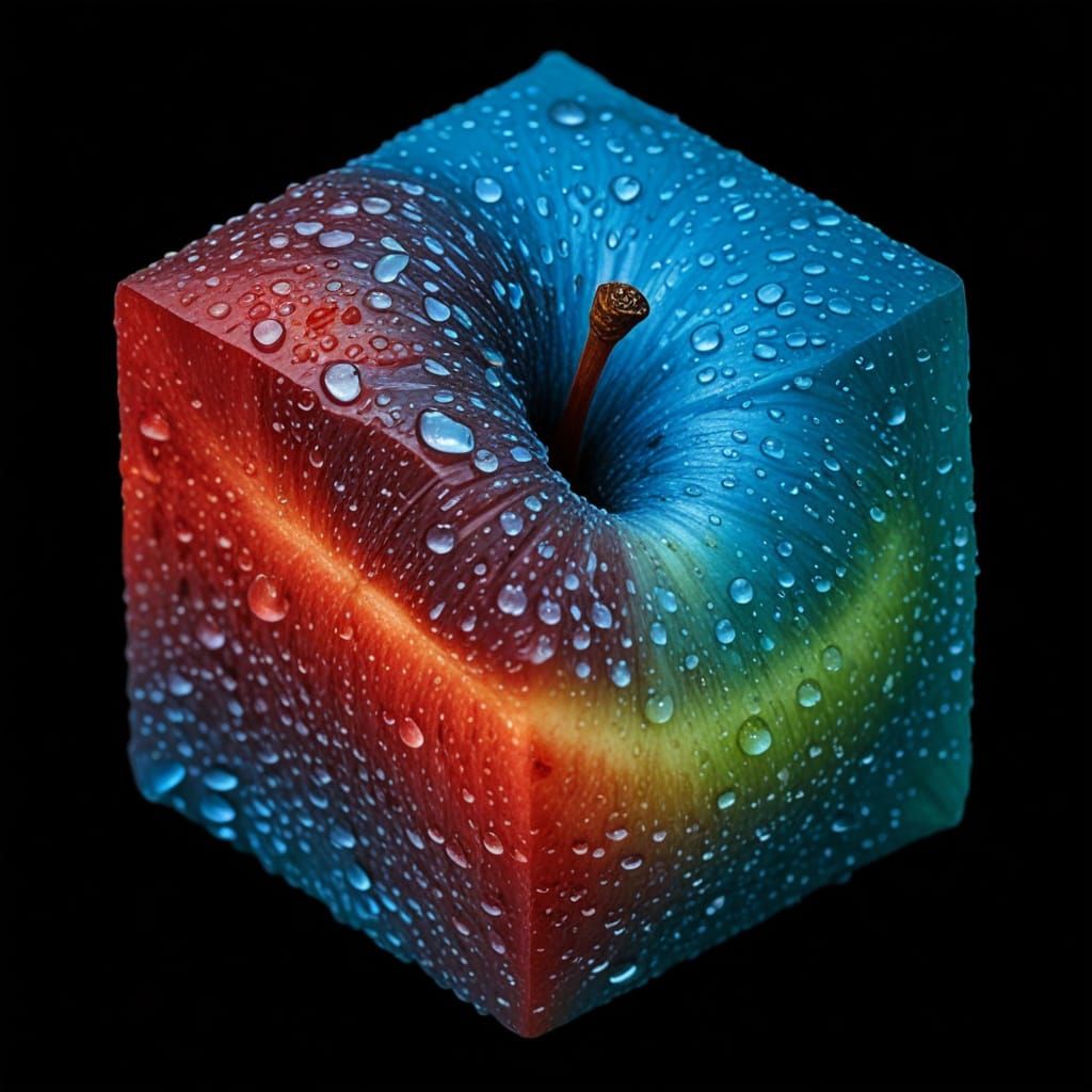 Luscious Summer Apple in Vibrant Impressionist Style