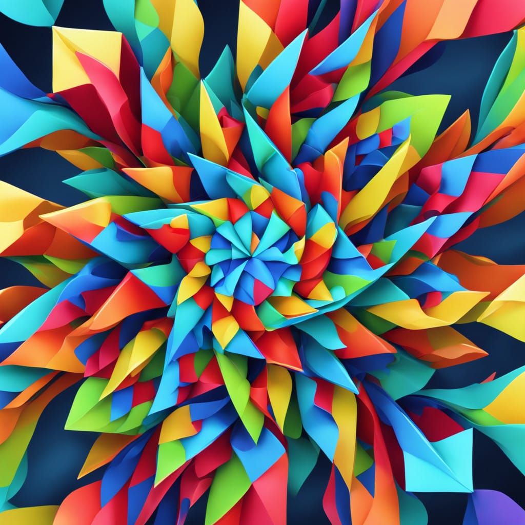 Rotating Pinwheel Tesselation in Abstract 3D Graphics