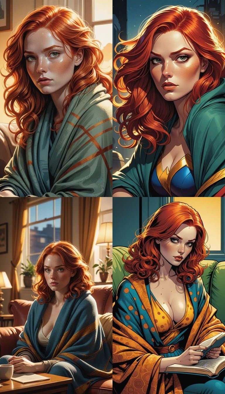 Young Redheaded Woman in Intimate Repose