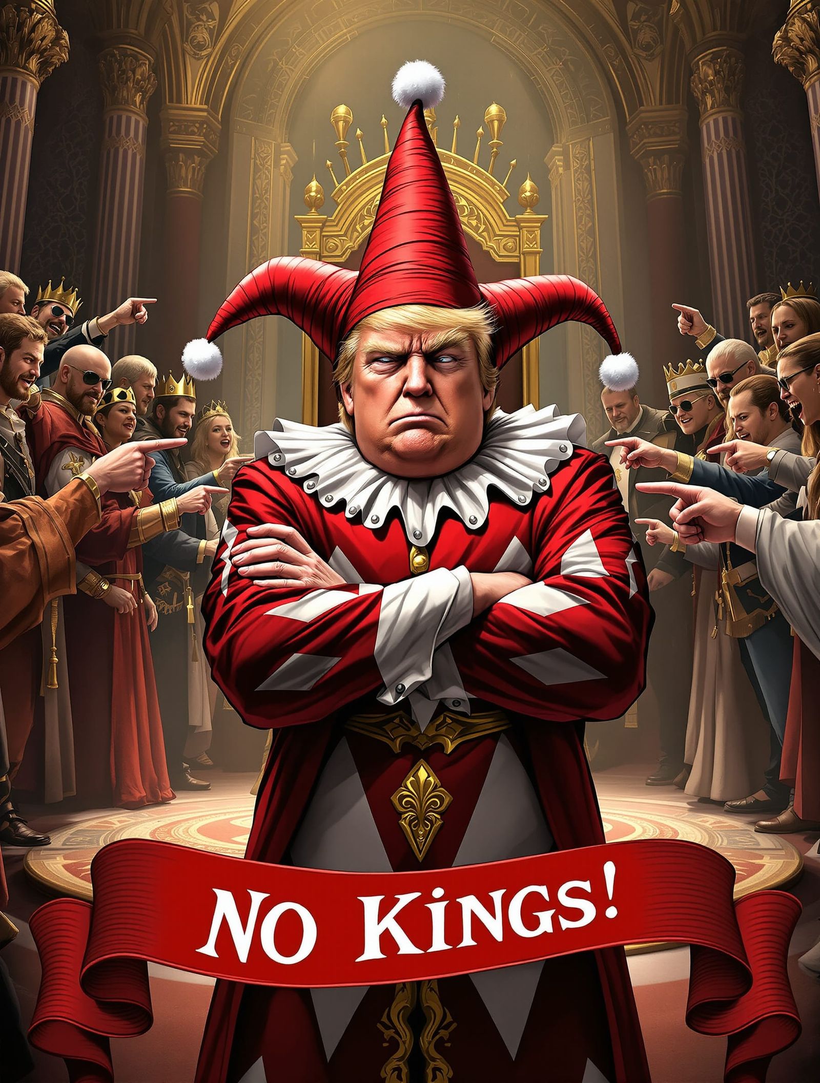 Donald Trump Mocked as Jester in Royal Court