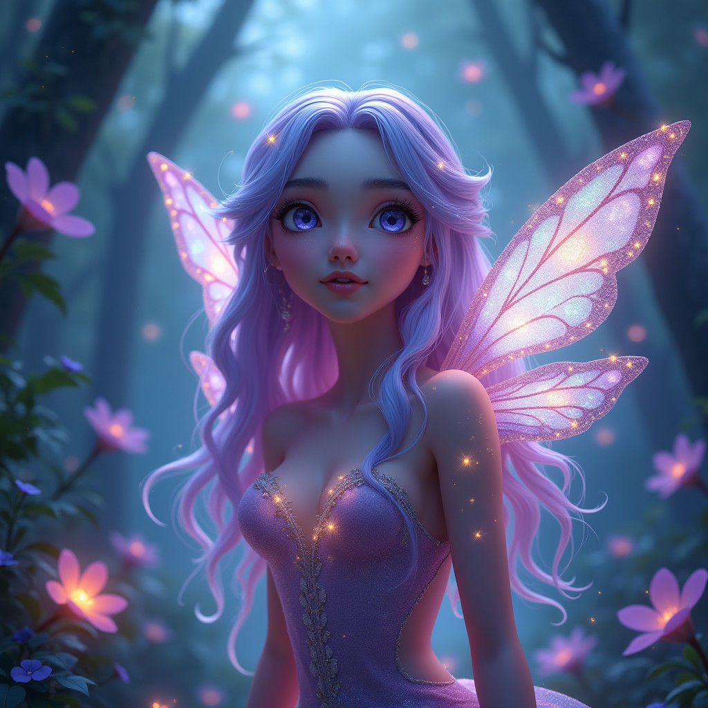 Magical Forest Fairy Portrait as Fantasy Concept Art
